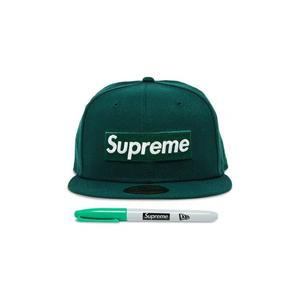 Бейсболки Supreme Sharpie Box Logo New Era 'Dark Green'