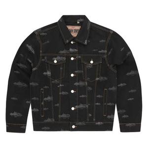 Джинсовые куртки Corteiz Alcatraz Pattern Denim Jacket 'Черный'