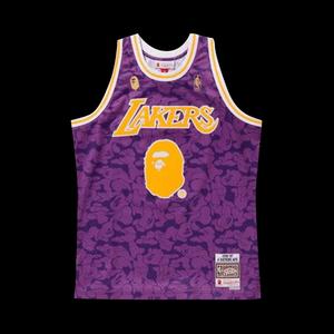 Джерси BAPE x Mitchell & Ness Lakers ABC Баскетбольная джерси Swingman 'Фиолетовый'