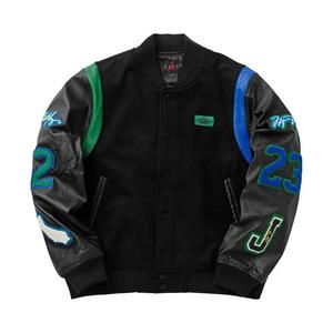 Варсити-куртки Air Jordan x Aleali May Varsity Jacket 'Black/Game Royal/Pine Green'