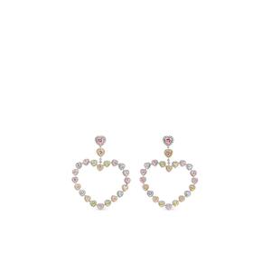 Серьги Love Heart из белого золота с бриллиантами