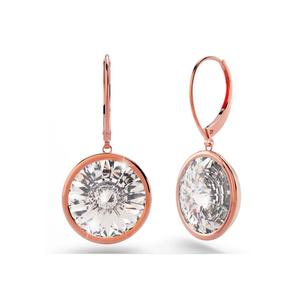 Серьги-капли Lux Glow с кристаллами SWAROVSKI® — розовое золото/прозрачный