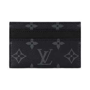 Кошельки Louis Vuitton Double Card Holder 'Черный Monogram Eclipse Canvas'