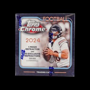 Спортивные карточки 2024 Topps Chrome Football Mega Box