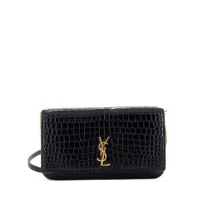 Сумка через плечо Classic Monogram Phone Holder Shoulder Bag Crocodile Embossed Leather
