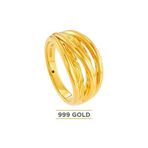 HABIB 999/24K желтое золотое кольцо 9GR00860425