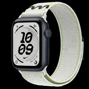 Apple Watch SE 3 44 мм, GPS + Cellular, алюминий, Midnight, ремешок Essential White Nike Sport Loop