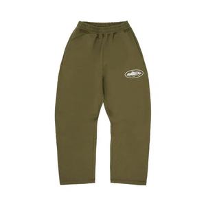 Спортивные штаны Corteiz Island Puff Print Open Hem Sweatpant 'Olive'