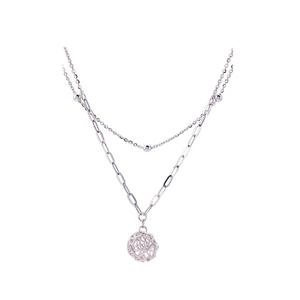 [ Бесплатное колье ] LITZ 18K White Gold Pendant OM-OCX2066FBR (2.70г+/-)