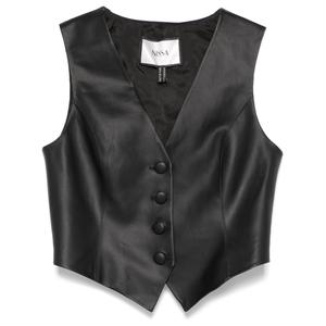 Жилет из искусственной кожи