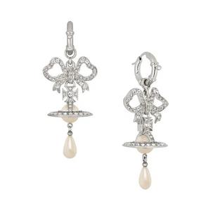 Серьги Vivienne Westwood Rigoberta «Кристалл/Кремово-розовый жемчуг»