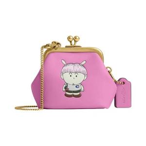 Сумки Brain Dead x Coach Xerx Alien Kisslock Neck Pouch 'Розовый Мультиколор'