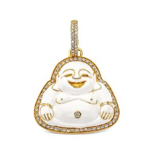 Подвеска Buddha среднего размера с бриллиантами и эмалью