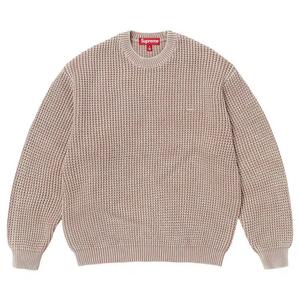 Свитеры Supreme Washed Small Box Waffle Sweater 'Light Brown'