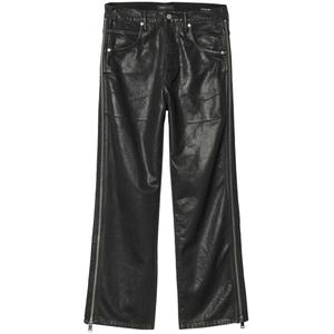 Широкие джинсы P018 Side-Zip Coated