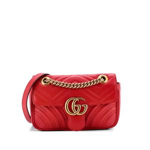 Маленькая стеганая сумка через плечо GG Marmont Flap Bag