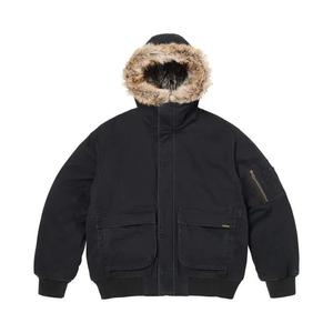 Куртка Supreme Reversible Faux Fur Hooded Work Jacket 'Черный'