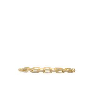 Браслет Stax Chain Link из желтого золота с бриллиантами (4 мм)