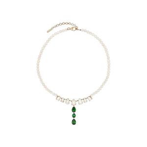 Чокеры VEERT The Freshwater Pearl Drop Chain 'Pearl/Yellow Gold/Green'
