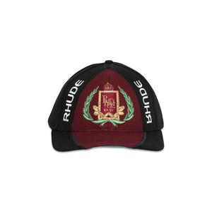 Snapbacks Rhude Racing Crest 6-панельная кепка 'Черный/Бордовый'