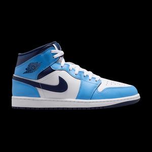 Повседневный баскетбол Air Jordan 1 Mid 'University Blue Midnight Navy'