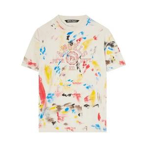 Футболки Palm Angels Painted College Tee «Off White/Red»