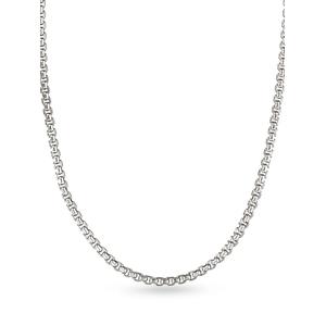 Колье Box Chain из желтого золота и серебра (2.7 мм)