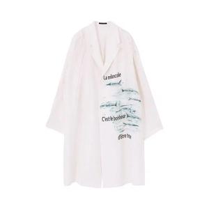 Куртка Yohji Yamamoto Pour Homme Sakana длинная 'Белый'