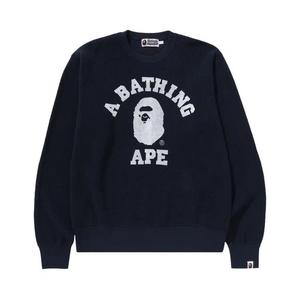 Свитер BAPE College Waffle Crewneck Sweater 'Navy'