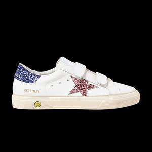 Кроссовки Golden Goose May School Kids 'White Red Blue Glitter'