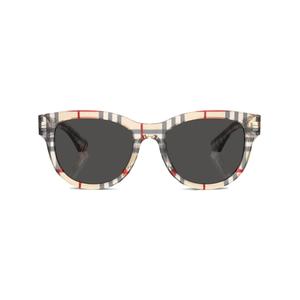 Солнцезащитные очки в оправе панто с узором Vintage Check