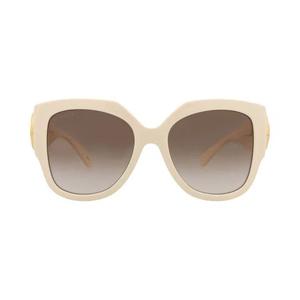 Солнцезащитные очки Gucci из переработанного ацетата в квадратной оправе 'Ivory/Brown'