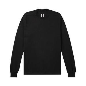 Топы Rick Owens Short Crewneck Long-Sleeve T-Shirt 'Черный'