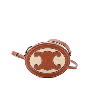 Сумка через плечо Triomphe Oval Canvas and Leather