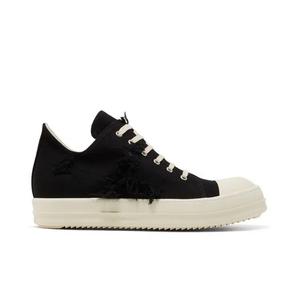Кроссовки Rick Owens DRKSHDW Strobe Cotton Denim Slashed Low 'Чёрное молоко'