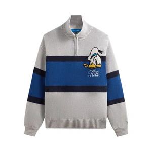 Свитера Kith x Disney Donald Duck Quarter Zip Wyona Sweater 'Light Heather Grey'