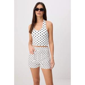 Шорты Black-White Gabardine Polka Dot Mini Shorts & Bermuda Twoss26Sr00253