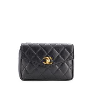 Маленькая поясная сумка Flap Quilted Caviar