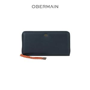 Женский RFID-кошелек-лонгзип из натуральной кожи черный