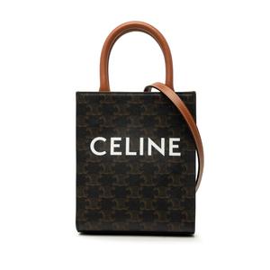 Сумка-сэтчел Mini Triomphe Coated Canvas Vertical Cabas (2023 год)
