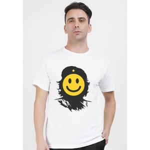 Белая хлопковая футболка с коротким рукавом Smiley