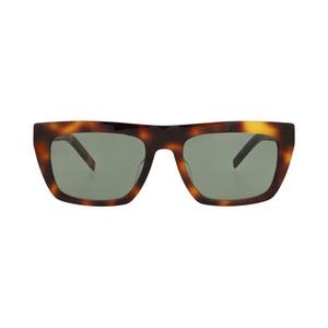Солнцезащитные очки Saint Laurent Square Frame Recycled Acetate 'Havana/Green'