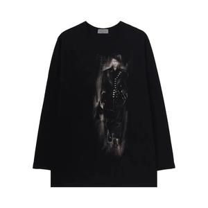 Футболки с длинным рукавом Yohji Yamamoto Pour Homme Round Neck Long-Sleeve 'Black'