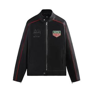 Кожаные куртки Kith x TAG Heuer Formula Leather Racing Jacket 'Black'