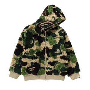 Zip Ups BAPE ABC Camo Boa Shark Свободная посадка полная застёжка-молния худи «Green»