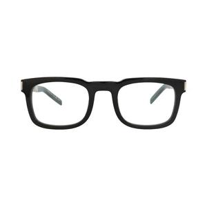 Солнцезащитные очки Saint Laurent из переработанного ацетата с квадратной оправой 'Black/Silver/Transparent'