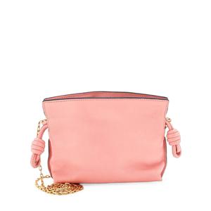 Замшевая клатч-сумка Flamenco Knot Chain Clutch Leather Nano на цепочке через плечо