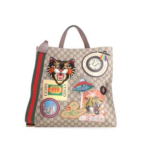 Сумка-тоут Courrier Convertible Soft Open GG Coated Canvas with Applique North South