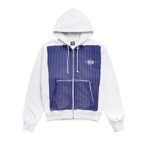 Молнии Stussy Printed Pattern Zip Hoodie «Синяя полоска»