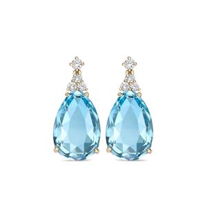 Серьги Candy из желтого золота с топазом